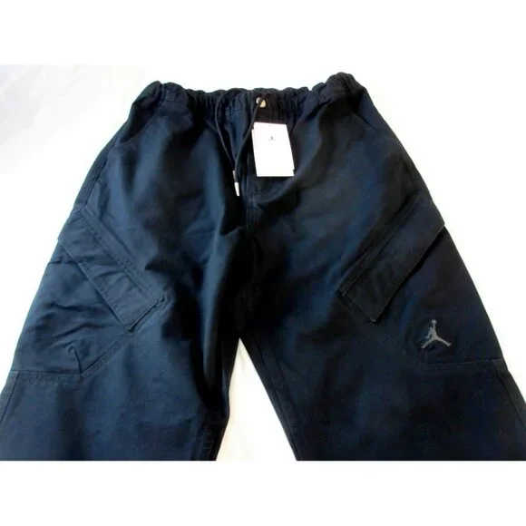Jordan Men's MJ Chicago Cotton Cargo Casual Air Jordan Logo Pants Black NWT - Picture 5 of 11